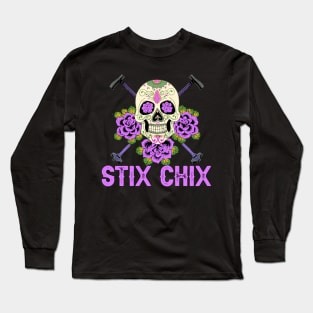 STIX CHIX (EASTER PURPLE) Long Sleeve T-Shirt